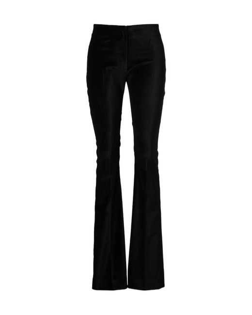 TOVE Black Roux Cotton-Blend Velvet Flared Pants