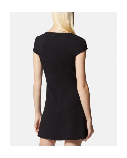 Versace Black V-Neck Mini Dress