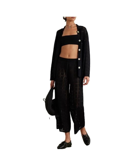 Calle Del Mar Black Stretch-Knit Bralette Top