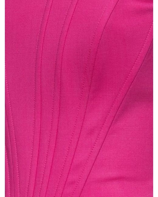 GIUSEPPE DI MORABITO Pink Double Twisted Wool Corset Top