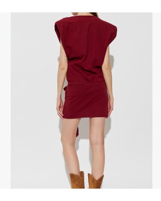 Isabel Marant Red Marielle Short Jersey Dress