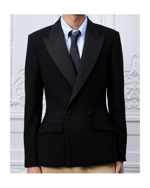 Dior Black Homme Double-Breasted Tuxedo Blazer for men