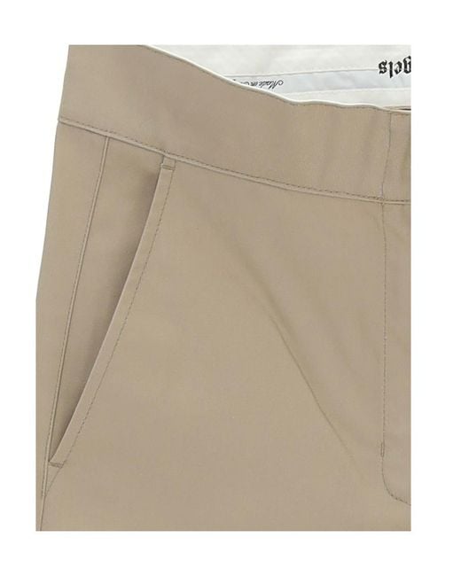 Palm Angels Natural Straight Leg Chino Pants