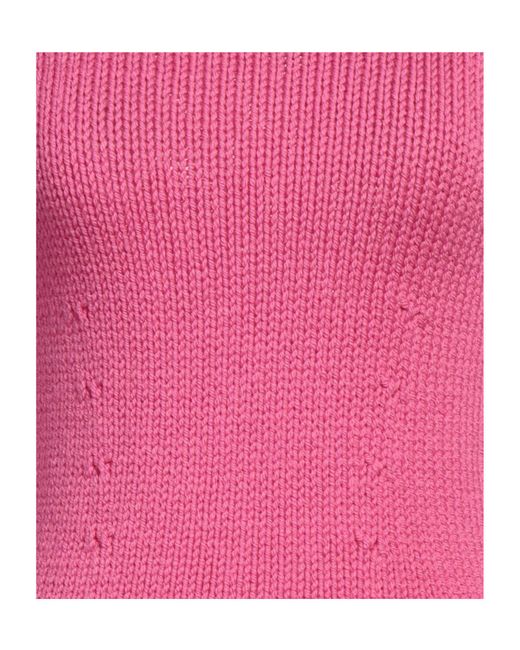Marni Pink Solid Color Thickened Knit Sweater