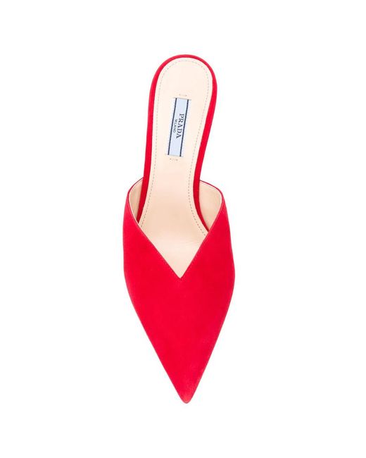 Prada Red Low-Heel Pumps