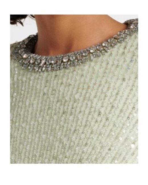 Jenny Packham White Macelline Sequined Gown