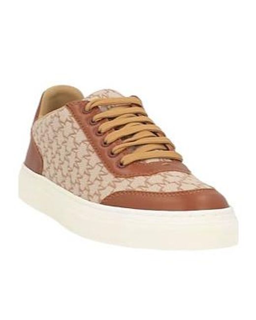 Max Mara Brown Logo-Print Trainers