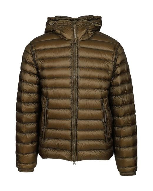 C P Company Green Google Down Jacket for men
