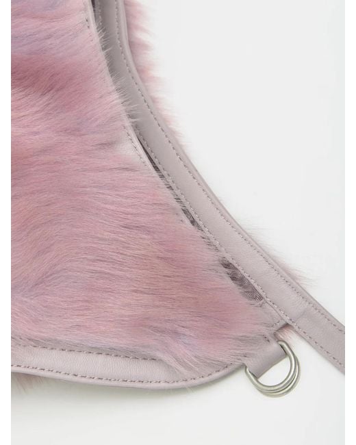 Acne Pink Shearling Cap for men