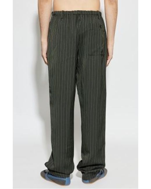 Dries Van Noten Green Patterned Trousers for men