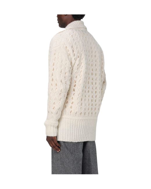 Vivienne Westwood White Lacework Knit Cardigan for men
