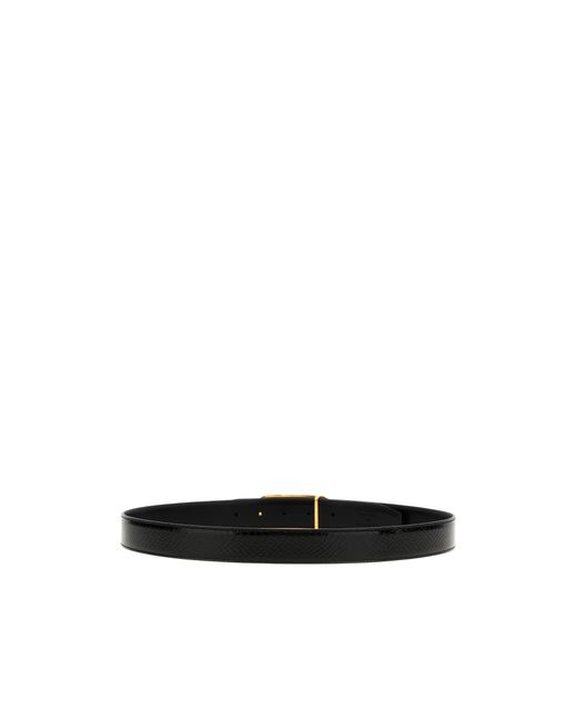 Tom Ford White Logo Reversible Belt for men