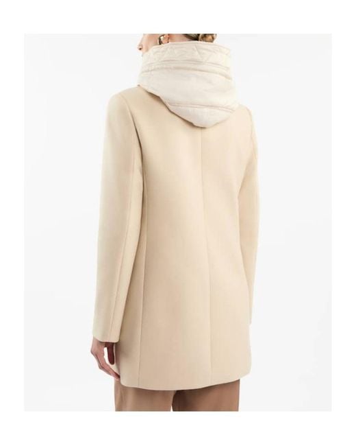 Fay Natural Long-Sleeved Hooded Coat