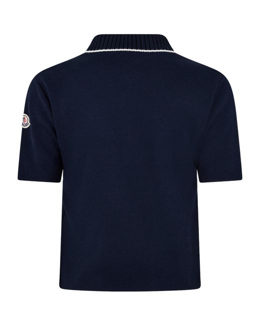 Moncler Blue Simple Short-Sleeved Shirt