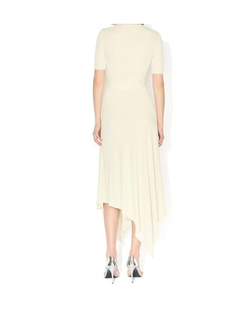 Alaïa White Belted Jersey Dress