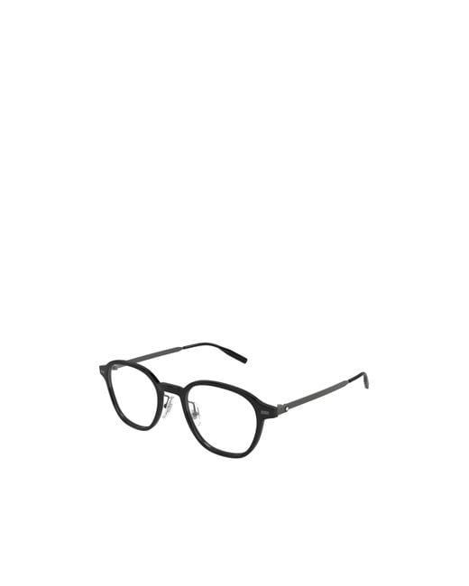 Montblanc White Eyewear Square Frame Glasses for men