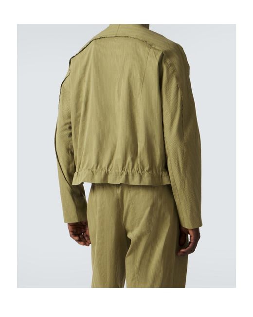 Kiko Kostadinov Green Egreta Cotton Blend Jacket for men