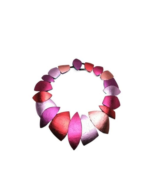 Monies Pink Leaf Design Necklace