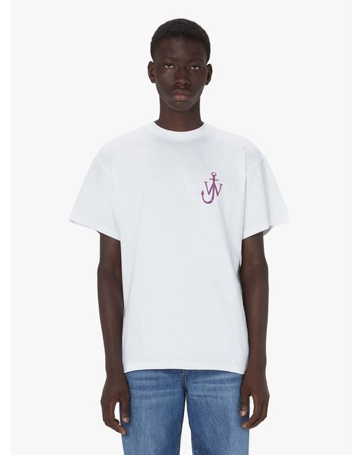 J.W. Anderson White Jw Anderson Naturally Sweet Crewneck T-Shirt for men