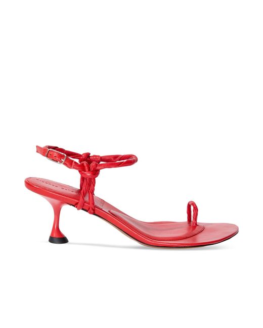 Proenza Schouler Red Tee Toe Ring Sandals