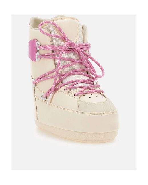 Moon Boot Pink Sneaker Mid Snow Boots