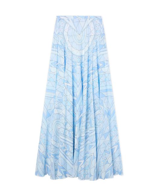 Emilio Pucci Blue Straight Cut Zip Closure Dress Size 38