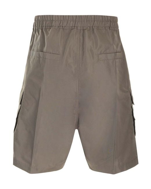 Rick Owens Gray Cargobela Wide-Leg Cargo Shorts for men