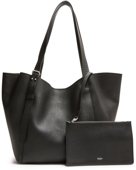 Max Mara Black Logo Tote Bag