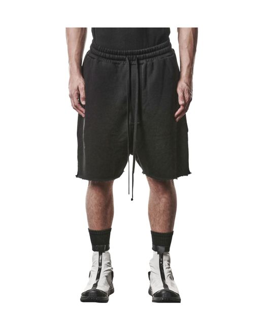 Thom Krom Black Strap Bermuda Shorts for men