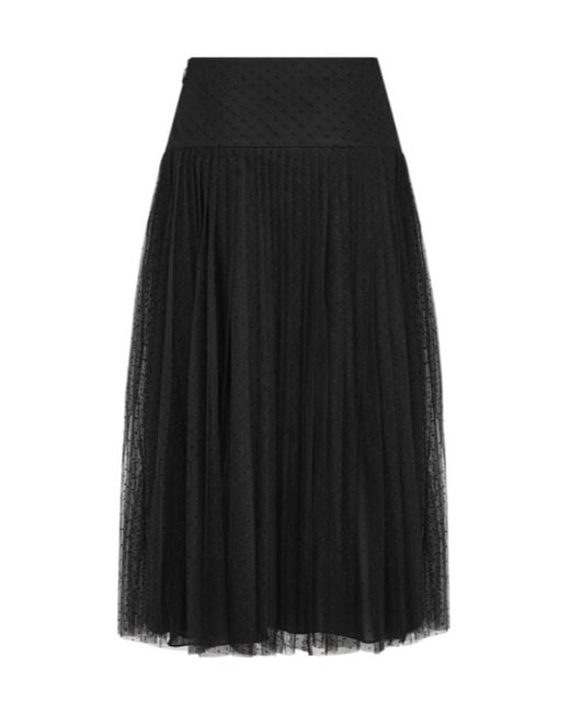 Dior Black Mid-Length Pleated Skirt
