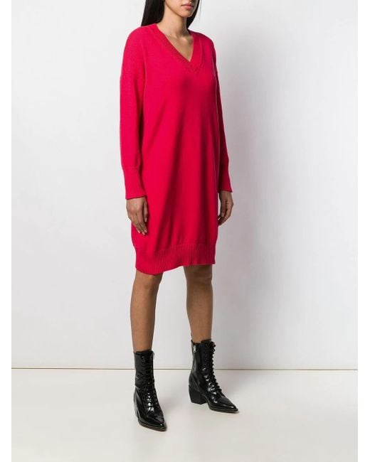 KENZO Red Logo Knitted Dress