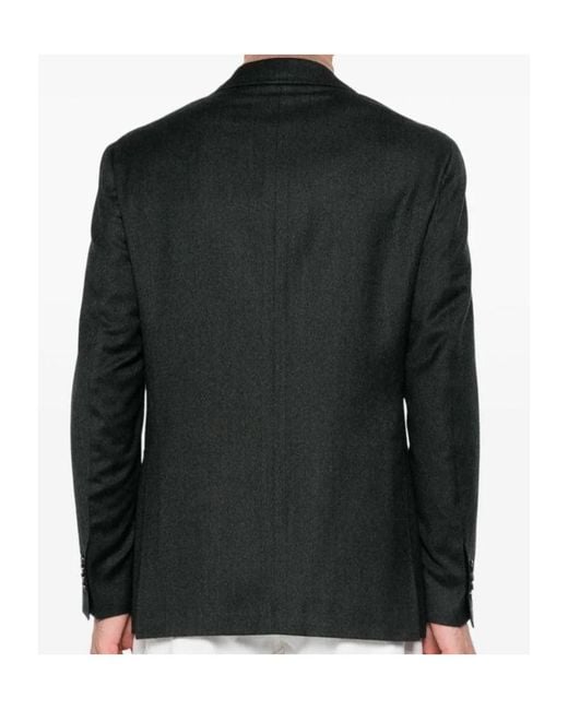 Canali Black Long-Sleeved Suit Jacket for men