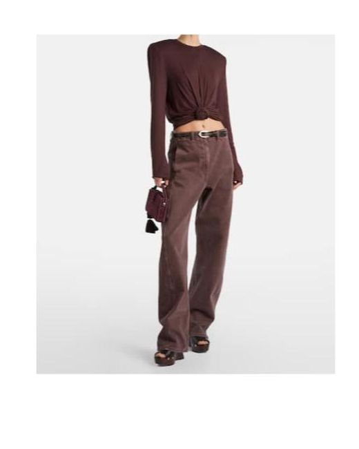 Magda Butrym Purple Cotton-Blend Top