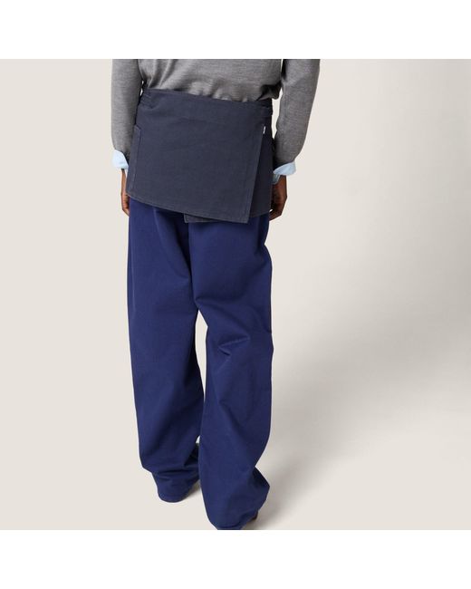 Miu Miu Blue Garment-Dyed Gabardine Miniskirt