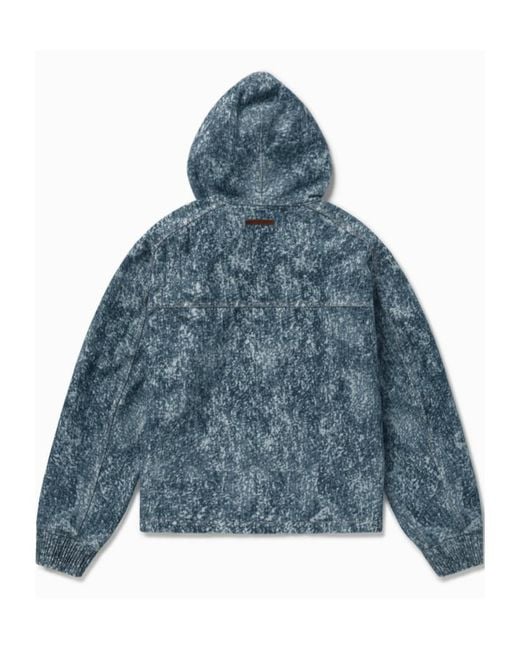 1989 STUDIO Blue Acid-Wash Denim Coat for men
