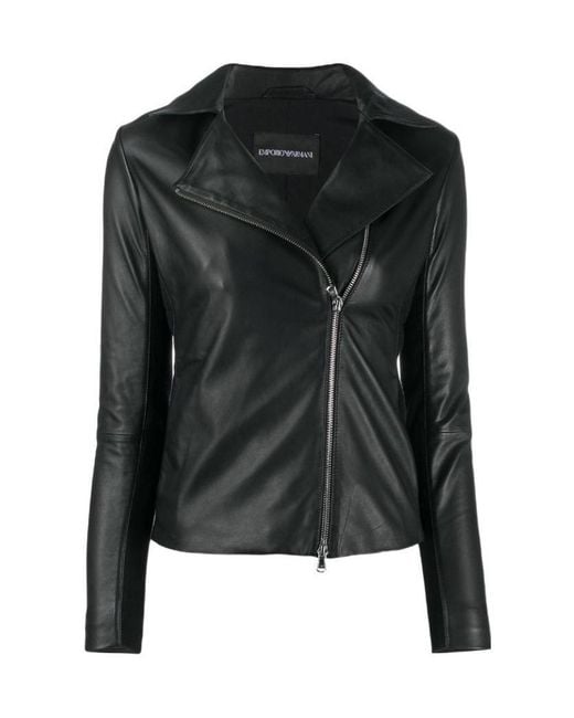 Emporio Armani Black Leather Jacket
