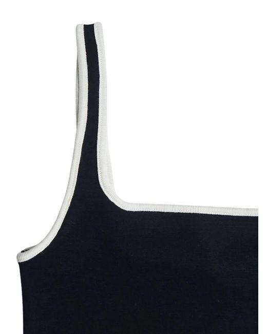 Auralee Black Contrast-Trim Bikini