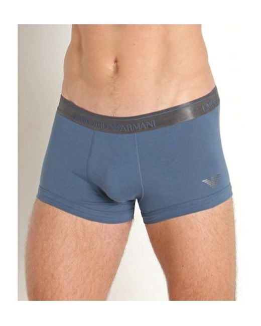 Emporio Armani Blue Elastic Waist Underwear for men