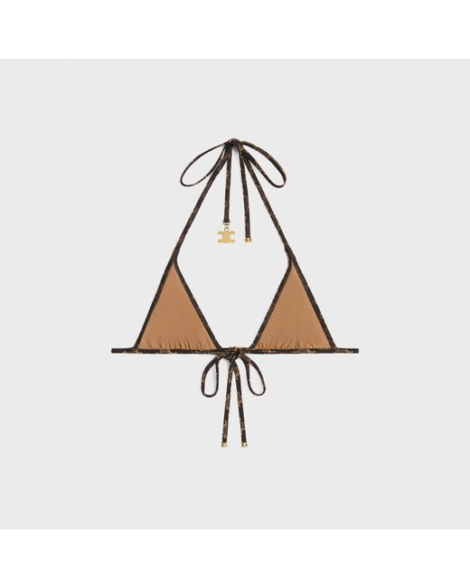 Céline Metallic Triomphe Triangle Top