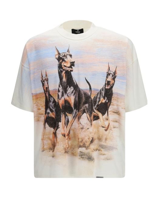 Represent White Graphic Oversized T-Shirt for men