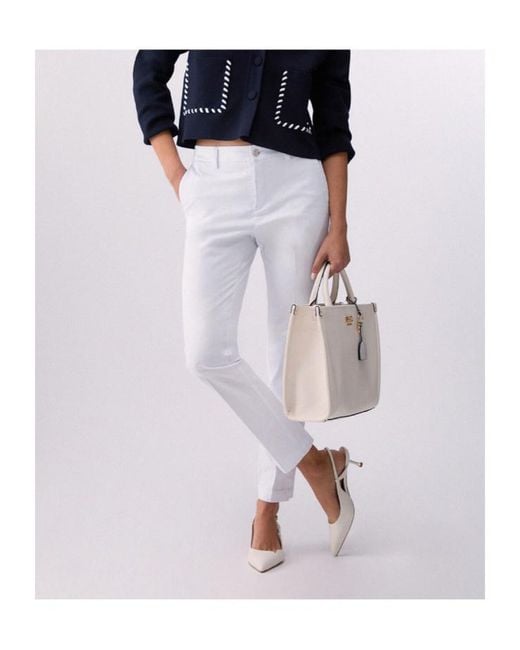 Liu Jo White Button Trousers