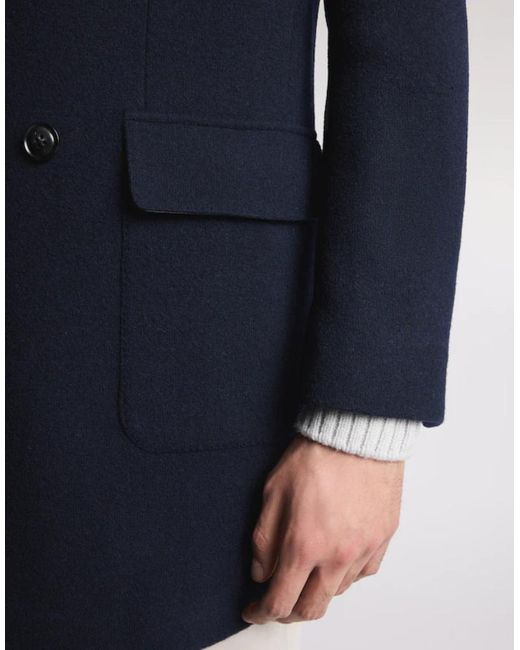 Fay Blue Double-Breasted Coat for men