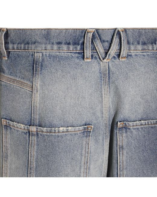 Moschino Blue Panelled Distressed Jeans for men