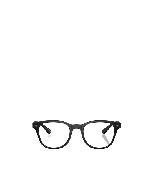 Emporio Armani White Square Frame Glasses for men