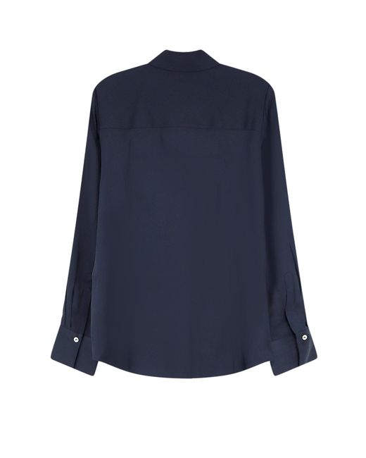 Vince Blue Classic Collar Button-Up Shirt