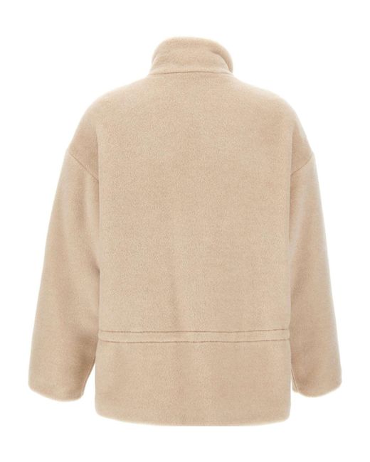 Eleventy Natural Drawstring Waist Padded Jacket