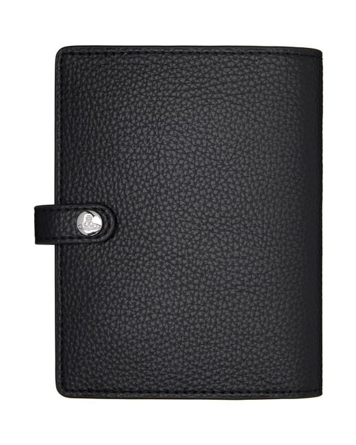 Vivienne Westwood Black Orb Passport Cover for men
