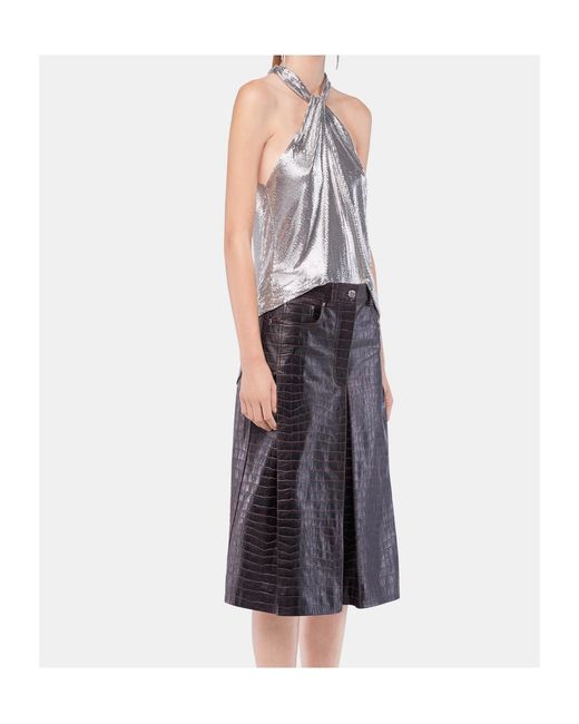 Rabanne Gray Rabanne Mesh Tank Top