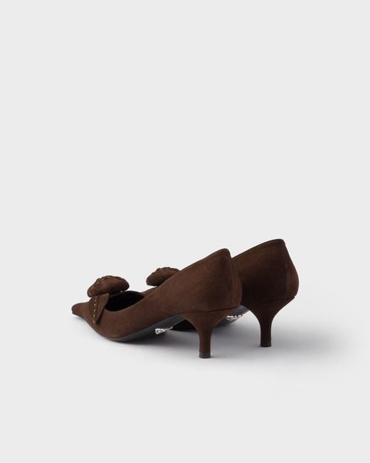 Prada Brown Suede Pumps