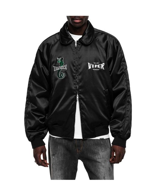 Represent Black Varsity Jacket for men